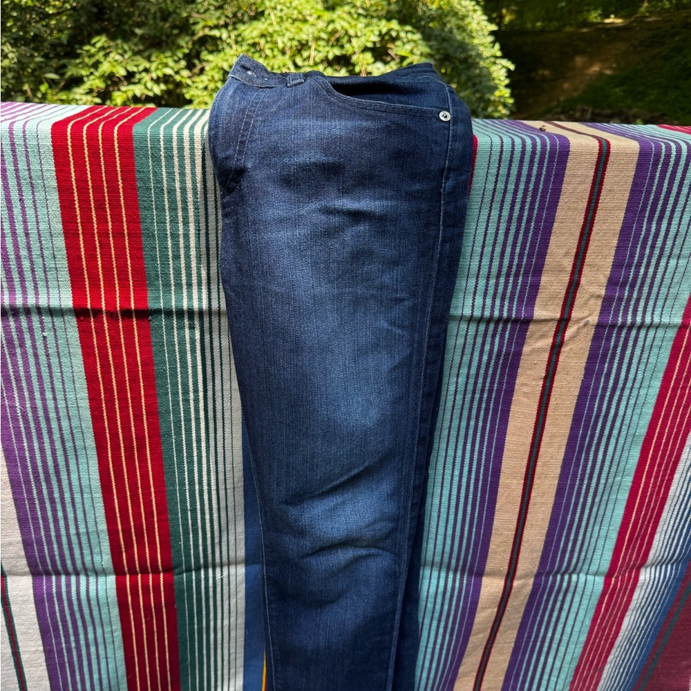 AG Adriano Goldschmied Navy Indigo Denim Jeans Label Detail
